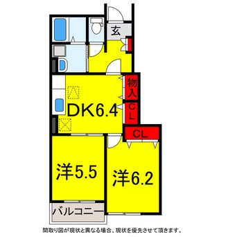 間取図 総武本線/四街道駅 徒歩22分 1階 築15年