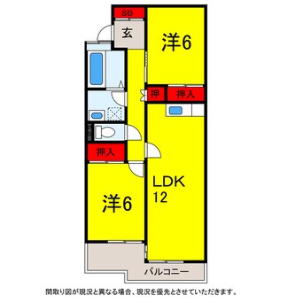 間取図 総武本線/都賀駅 徒歩7分 2階 築38年