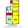 総武本線/四街道駅 バス:10分:停歩3分 2階 築29年 3DKの間取り