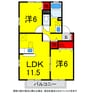 総武本線/四街道駅 バス:10分:停歩13分 1階 築18年 2LDKの間取り