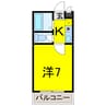 総武本線/四街道駅 徒歩17分 2階 築28年 1Kの間取り