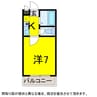 総武本線/四街道駅 徒歩17分 2階 築28年 1Kの間取り