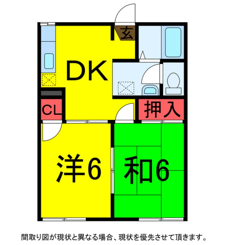 間取図 総武本線/物井駅 徒歩11分 1階 築30年