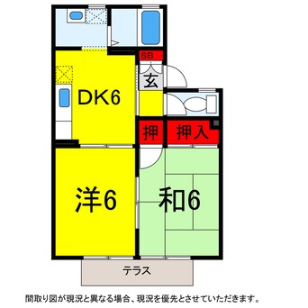 間取図 総武本線/四街道駅 バス15分技能センター入口下車:停歩3分 1階 築31年