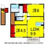 総武本線/四街道駅 徒歩16分 2階 築12年 2LDKの間取り