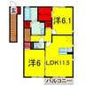 総武本線/四街道駅 徒歩16分 2階 築12年 2LDKの間取り