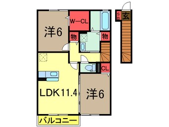 間取図 総武本線/四街道駅 徒歩16分 2階 築11年