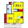 総武本線/佐倉駅 徒歩12分 1階 築12年 2LDKの間取り
