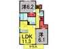 総武本線/四街道駅 バス:10分:停歩3分 1階 築12年 2LDKの間取り