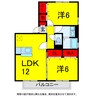 総武本線/四街道駅 バス:5分:停歩7分 2階 築13年 2LDKの間取り