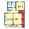 総武本線/四街道駅 徒歩10分 2階 築52年 2DKの間取り