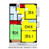 総武本線/四街道駅 バス:20分:停歩1分 2階 築32年 3DKの間取り