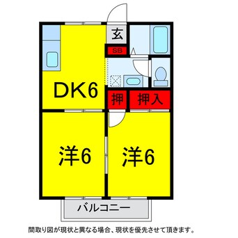 間取図 総武本線/四街道駅 徒歩29分 2階 築31年