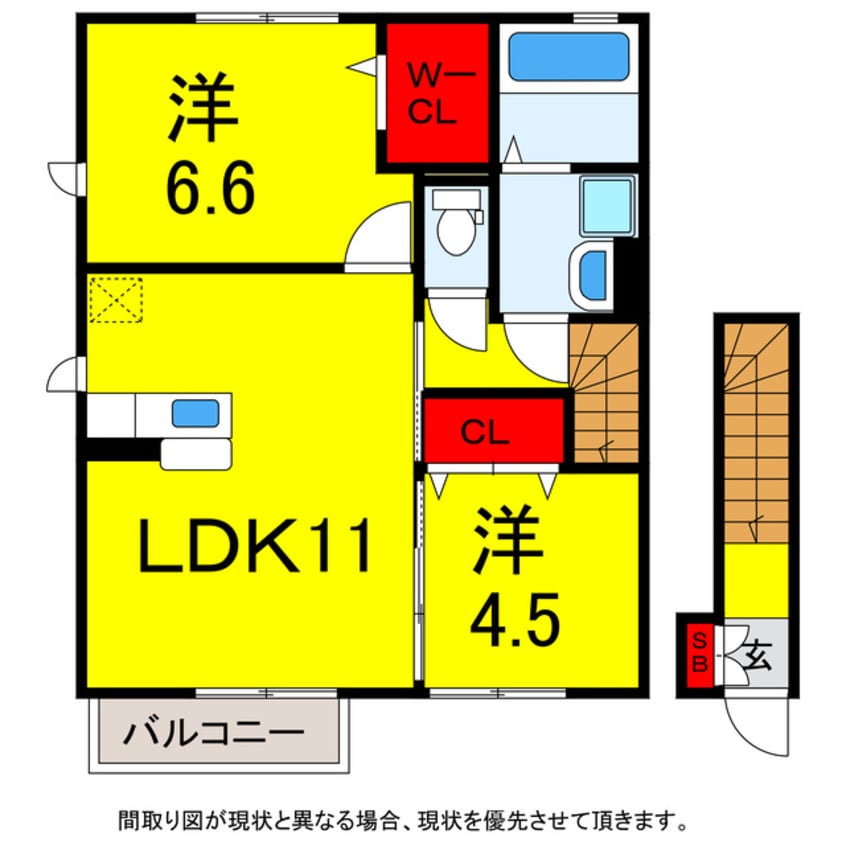 間取図 総武本線/佐倉駅 徒歩8分 2階 築11年