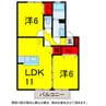 総武線/稲毛駅 バス:30分:停歩2分 2階 築16年 2LDKの間取り
