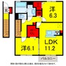 総武本線/四街道駅 徒歩25分 2階 築9年 2LDKの間取り