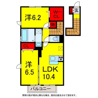 間取図 総武本線/佐倉駅 徒歩14分 2階 築9年