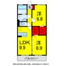 総武本線/四街道駅 徒歩17分 3階 築11年 2LDKの間取り