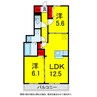 総武本線/四街道駅 徒歩17分 3階 築10年 2LDKの間取り