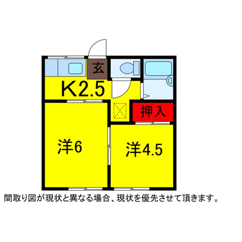 間取図 総武本線/佐倉駅 徒歩8分 2階 築36年