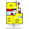 総武本線/佐倉駅 徒歩14分 1階 築10年 2LDKの間取り