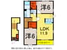 千葉都市モノレール２号線/桜木駅 徒歩15分 2階 築10年 2LDKの間取り