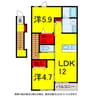 総武本線/物井駅 徒歩11分 2階 築9年 2LDKの間取り
