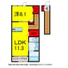 総武本線/四街道駅 バス:10分:停歩1分 2階 築8年 1LDKの間取り