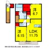 総武本線/四街道駅 バス:11分:停歩2分 2階 築7年 2LDKの間取り