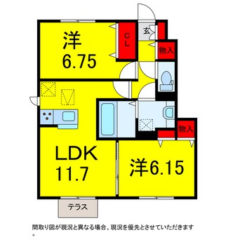 間取図 総武本線/物井駅 徒歩5分 1階 築8年