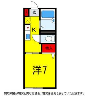 間取図 総武本線/佐倉駅 徒歩26分 1階 築29年