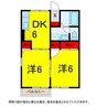京成本線/京成臼井駅 徒歩22分 2階 築26年 2DKの間取り