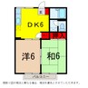 京成本線/京成臼井駅 徒歩16分 2階 築36年 2DKの間取り