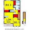 総武本線/佐倉駅 徒歩9分 1階 築11年 2LDKの間取り