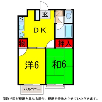 間取図 総武本線/物井駅 徒歩9分 2-2階 築31年