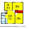 総武本線/佐倉駅 徒歩6分 1階 築36年 3DKの間取り