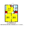 京成本線/京成臼井駅 バス:15分:停歩3分 2階 築31年 2DKの間取り