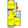 総武本線/四街道駅 バス:9分:停歩9分 1階 築6年 2LDKの間取り