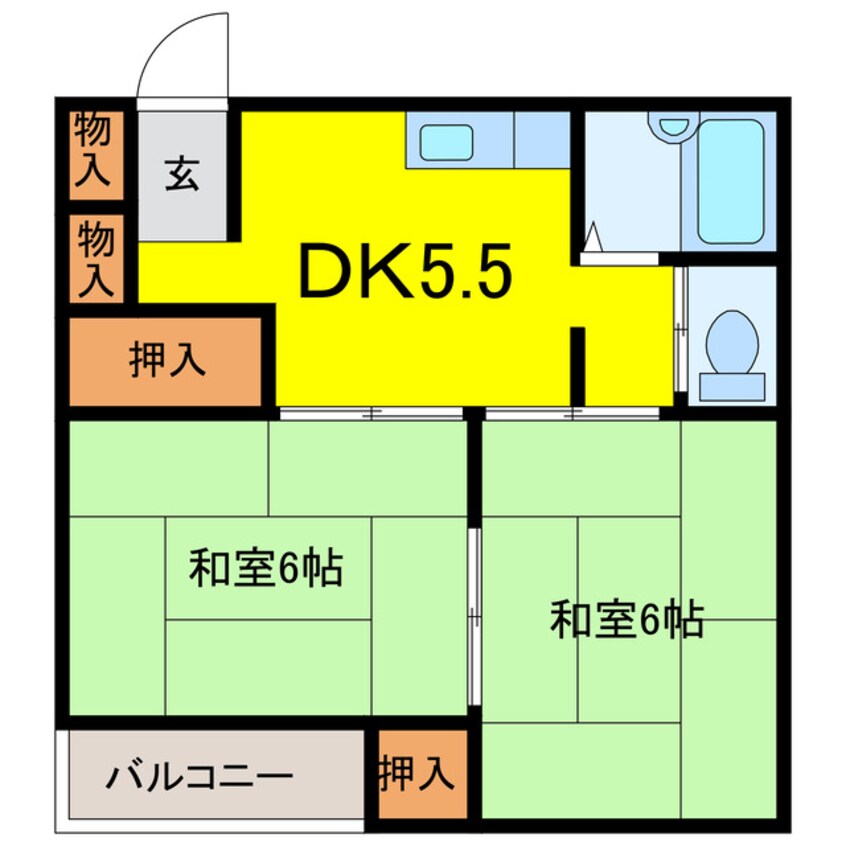 間取図 総武本線/四街道駅 徒歩17分 2階 築31年