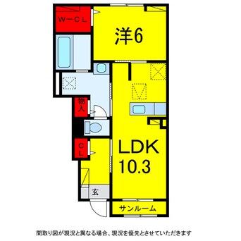 間取図 京成本線/京成佐倉駅 徒歩17分 1-2階 築3年