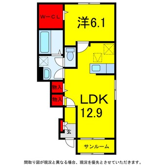 間取図 京成本線/京成佐倉駅 徒歩10分 1階 築3年