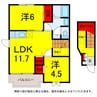 京成本線/京成佐倉駅 バス:7分:停歩3分 2階 築28年 2LDKの間取り