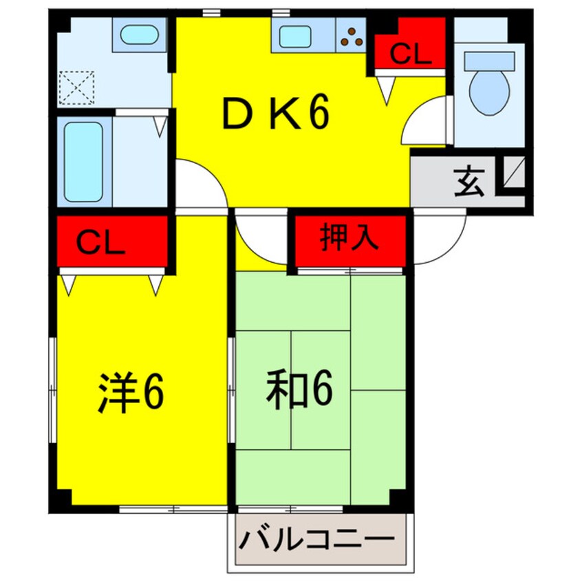 間取図 成田線/佐倉駅 徒歩17分 1階 築27年