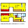 成田線/佐倉駅 徒歩5分 1-2階 築5年 2LDKの間取り