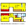 成田線/佐倉駅 徒歩5分 1-2階 築5年 2LDKの間取り