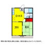 京成本線/京成臼井駅 徒歩10分 2階 築35年 2DKの間取り