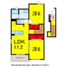 京成本線/志津駅 バス:10分:停歩5分 2階 築17年 2LDKの間取り
