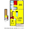 京成本線/京成臼井駅 徒歩10分 2階 築9年 2LDKの間取り