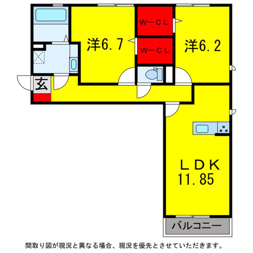 間取図 総武本線/佐倉駅 徒歩10分 3階 築6年