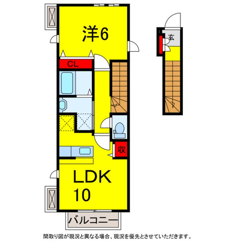 間取図 京成本線/志津駅 徒歩14分 2階 築14年